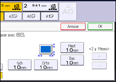 Illustration de l'écran du panneau de commande