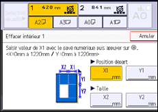 Illustration de l'écran du panneau de commande
