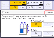 Illustration de l'écran du panneau de commande