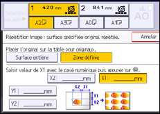 Illustration de l'écran du panneau de commande