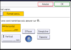 Illustration de l'écran du panneau de commande