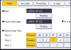 Illustration de l'écran du panneau de commande