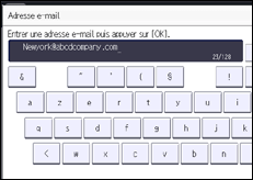Illustration de l'écran du panneau de commande