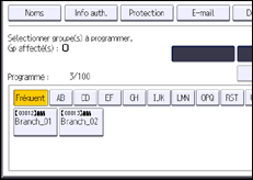 Illustration de l'écran du panneau de commande