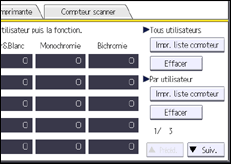 Illustration de l'écran du panneau de commande
