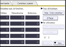 Illustration de l'écran du panneau de commande