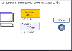 Illustration de l'écran du panneau de commande
