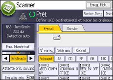 Illustration de l'écran du panneau de commande