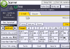 Illustration de l'écran du panneau de commande
