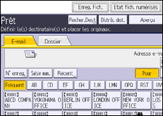 Illustration de l'écran du panneau de commande