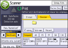 Illustration de l'écran du panneau de commande