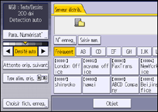 Illustration de l'écran du panneau de commande