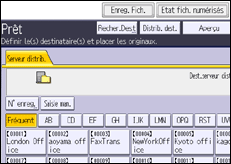 Illustration de l'écran du panneau de commande