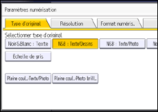 Illustration de l'écran du panneau de commande