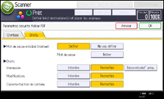 Illustration de l'écran du panneau de commande