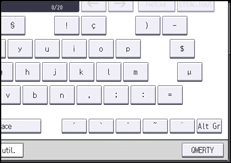 Illustration de l'écran du panneau de commande