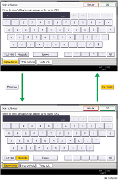 Illustration des touches