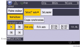 Illustration numérotée du panneau de commande