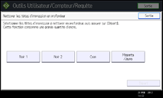Illustration de l'écran du panneau de commande
