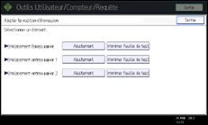 Illustration de l'écran du panneau de commande