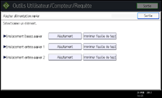 Illustration de l'écran du panneau de commande