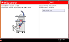 Illustration de l'écran du panneau de commande