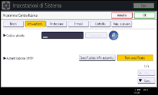 Illustrazione schermata pannello di controllo