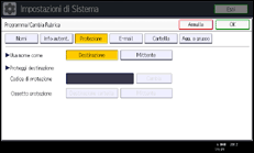 Illustrazione schermata pannello di controllo
