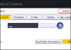 Illustrazione schermata pannello di controllo