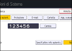 Illustrazione schermata pannello di controllo