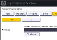 Illustrazione schermata pannello di controllo