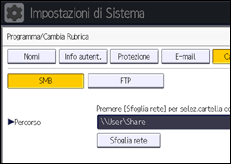Illustrazione schermata pannello di controllo