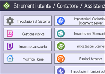 Illustrazione pannello operativo