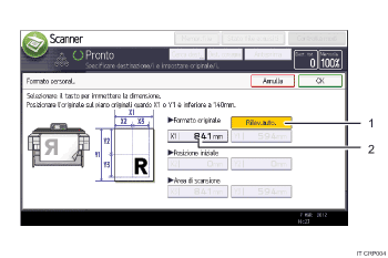 Illustrazione numerata pannello di controllo