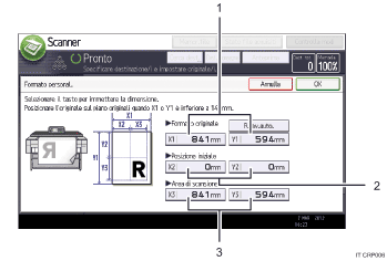 Illustrazione numerata pannello di controllo