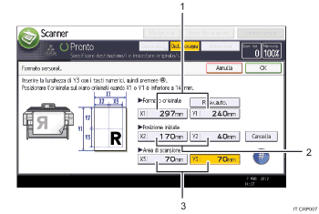 Illustrazione numerata pannello di controllo