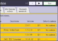Illustrazione schermata pannello di controllo