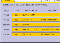 Illustrazione schermata pannello di controllo