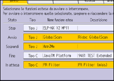 Illustrazione schermata pannello di controllo