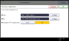 Schermafbeelding bedieningspaneel