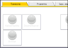 Schermafbeelding bedieningspaneel