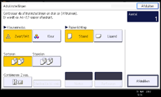 Schermafbeelding bedieningspaneel