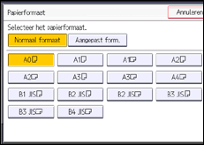 Schermafbeelding bedieningspaneel