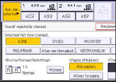 Schermafbeelding bedieningspaneel