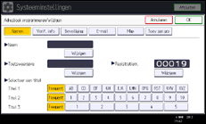 Schermafbeelding bedieningspaneel