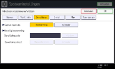 Schermafbeelding bedieningspaneel