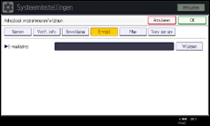 Schermafbeelding bedieningspaneel