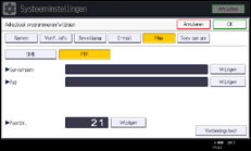 Schermafbeelding bedieningspaneel