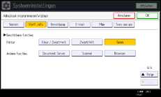 Schermafbeelding bedieningspaneel
