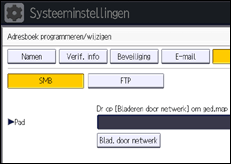 Schermafbeelding bedieningspaneel